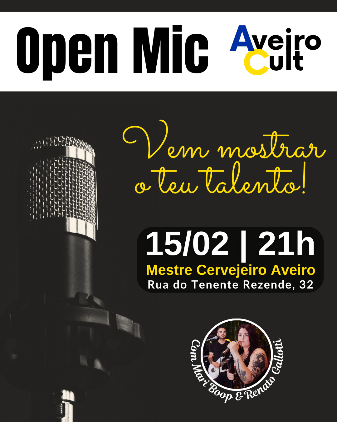 O Open Mic do AveiroCult está de volta!