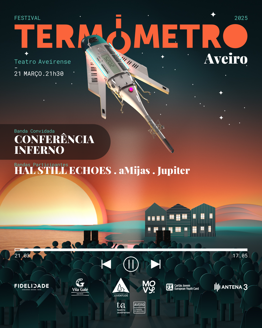 Aveiro recebe a primeira etapa da 29ª edição do Festival Termómetro – 21 de Março no Teatro Aveirense