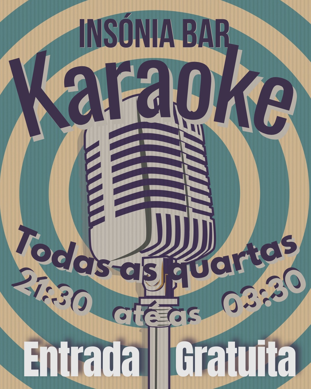 Noite de Karaoke no Insónia Bar